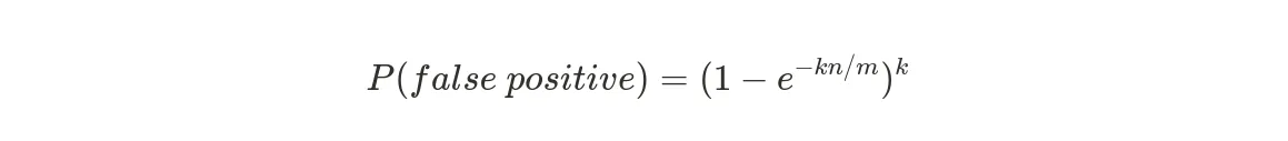 False positive probability formula