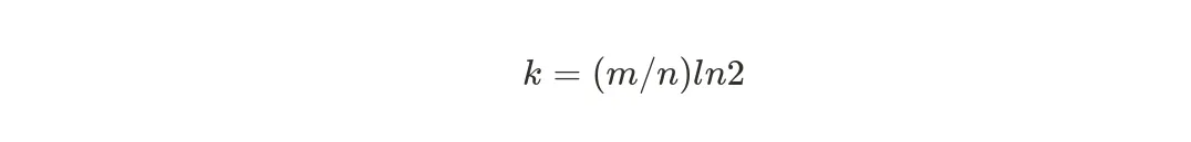 Optimal k formula