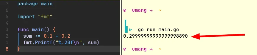 Quirky arithmetic in Go