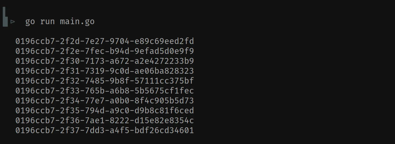 go run main.go output 1