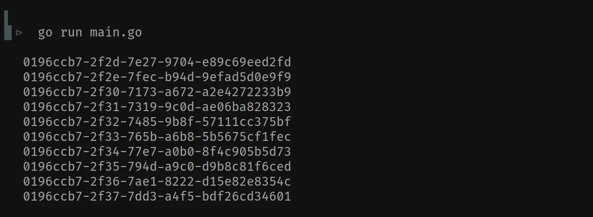 go run main.go output 1