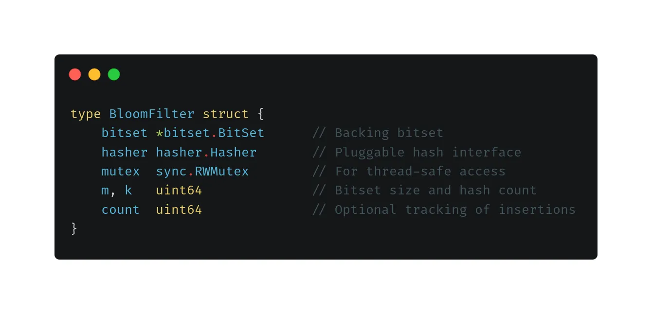 BloomFilter struct