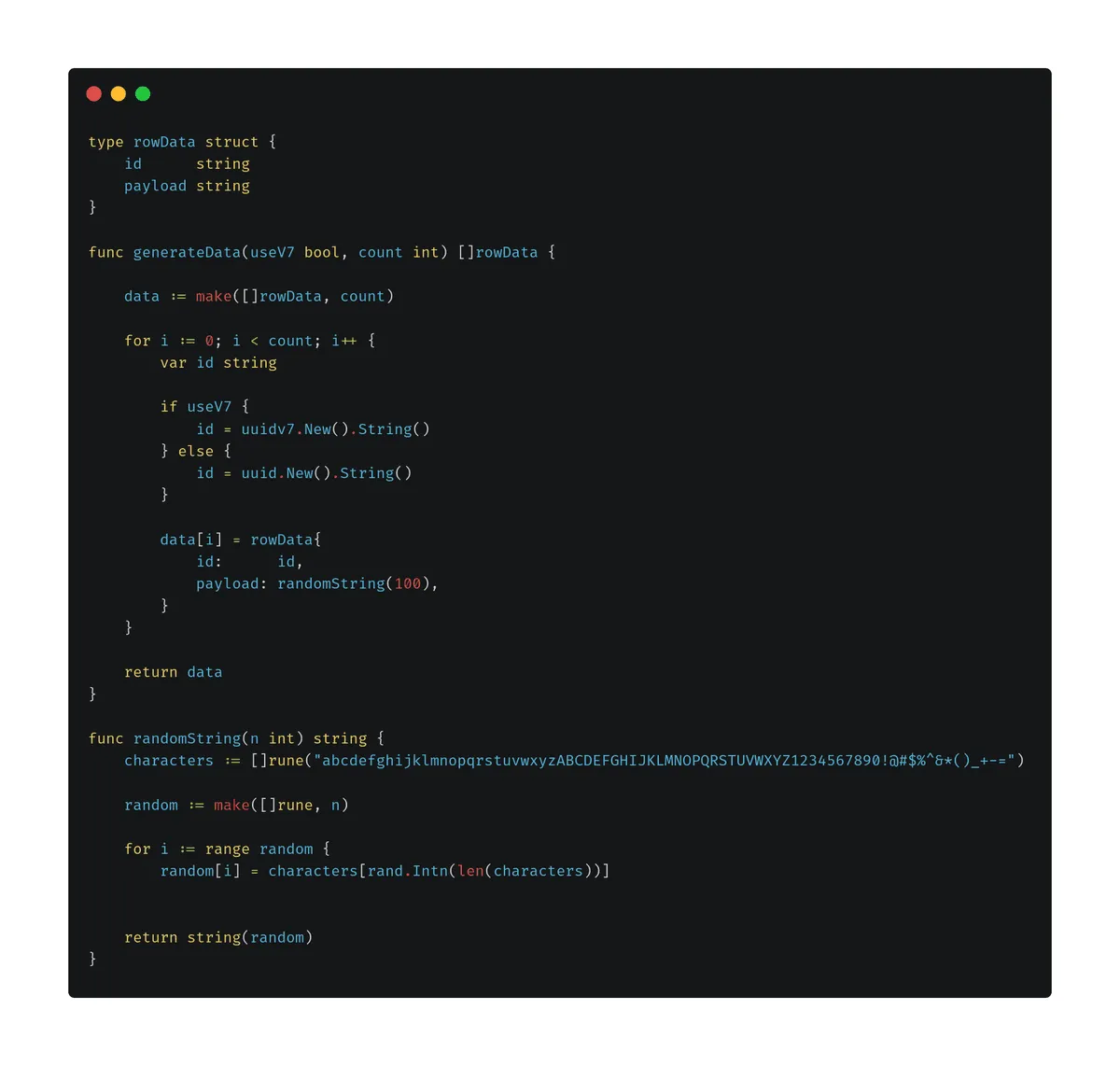 UUID and Payload Generation